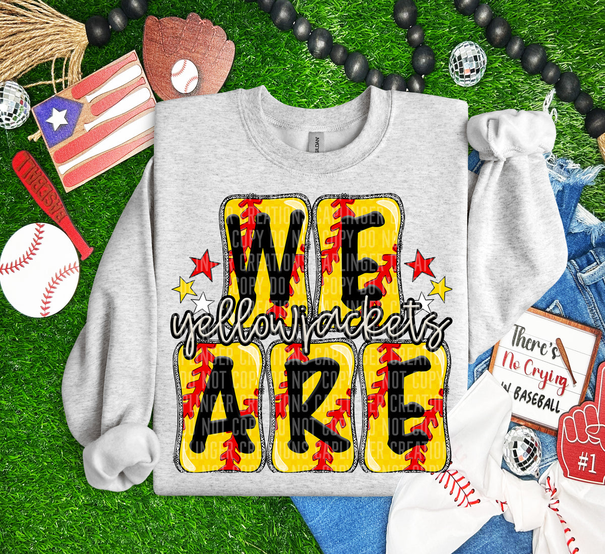 We Are Yellowjackets Softball Boxed (Caplinger) DTF transfer