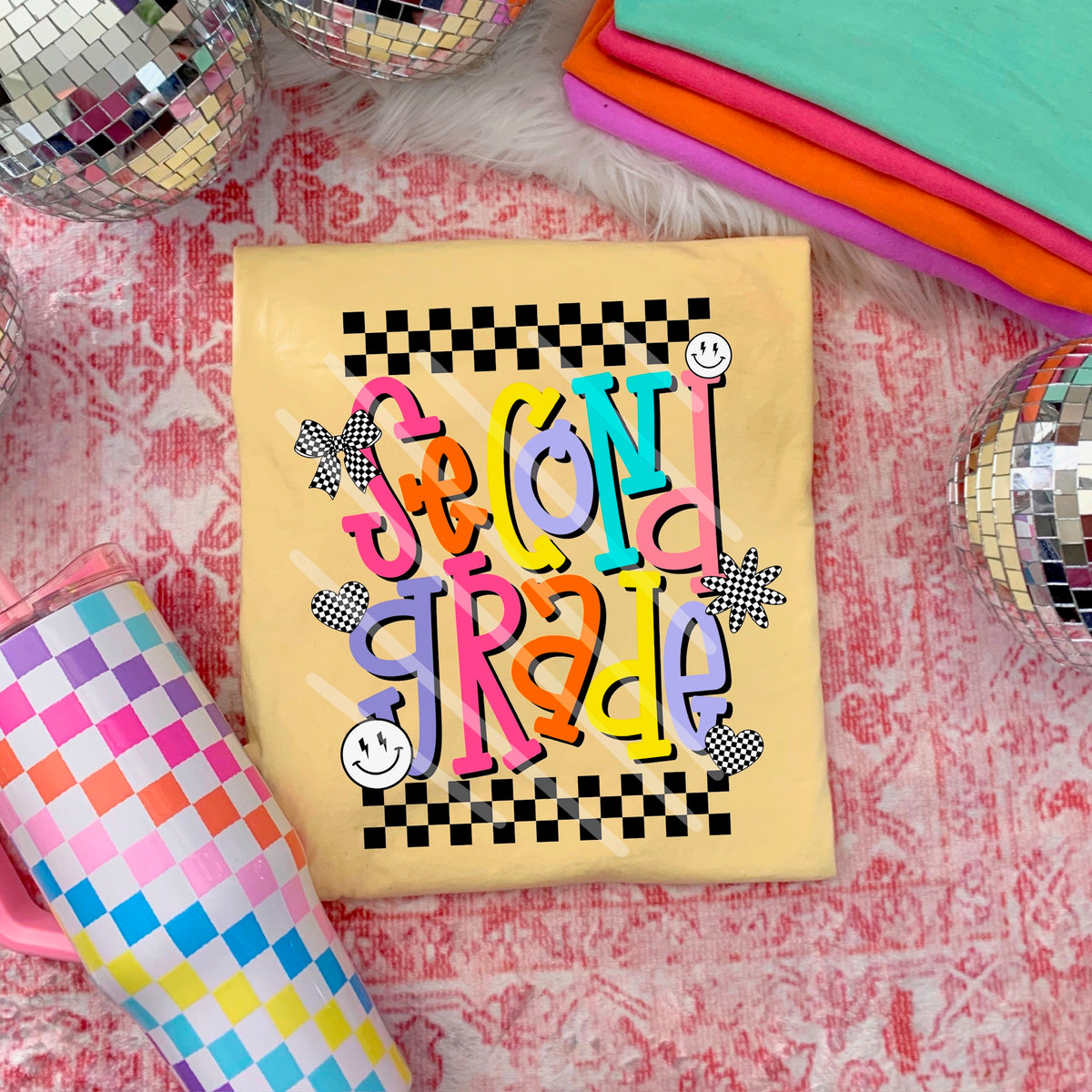 Second Grade girl colors with doodles (saved) 114432 DTF transfer