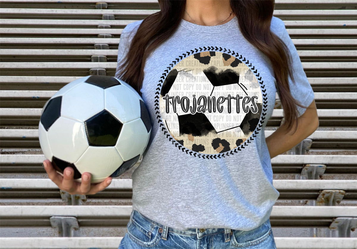 Trojanettes soccer background (Caplinger) DTF transfer