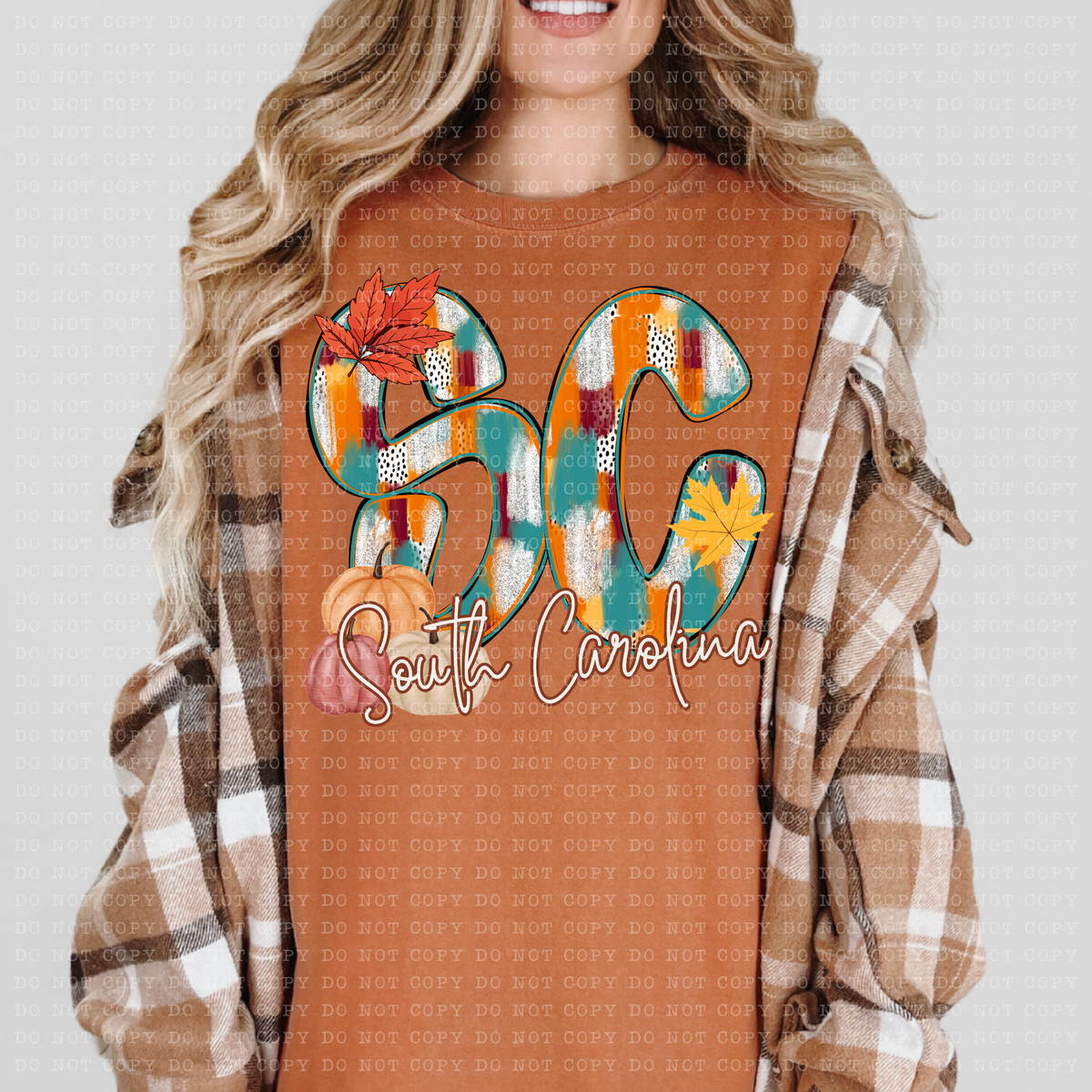 SC South Carolina Fall Watercolor 59810 DTF Transfer