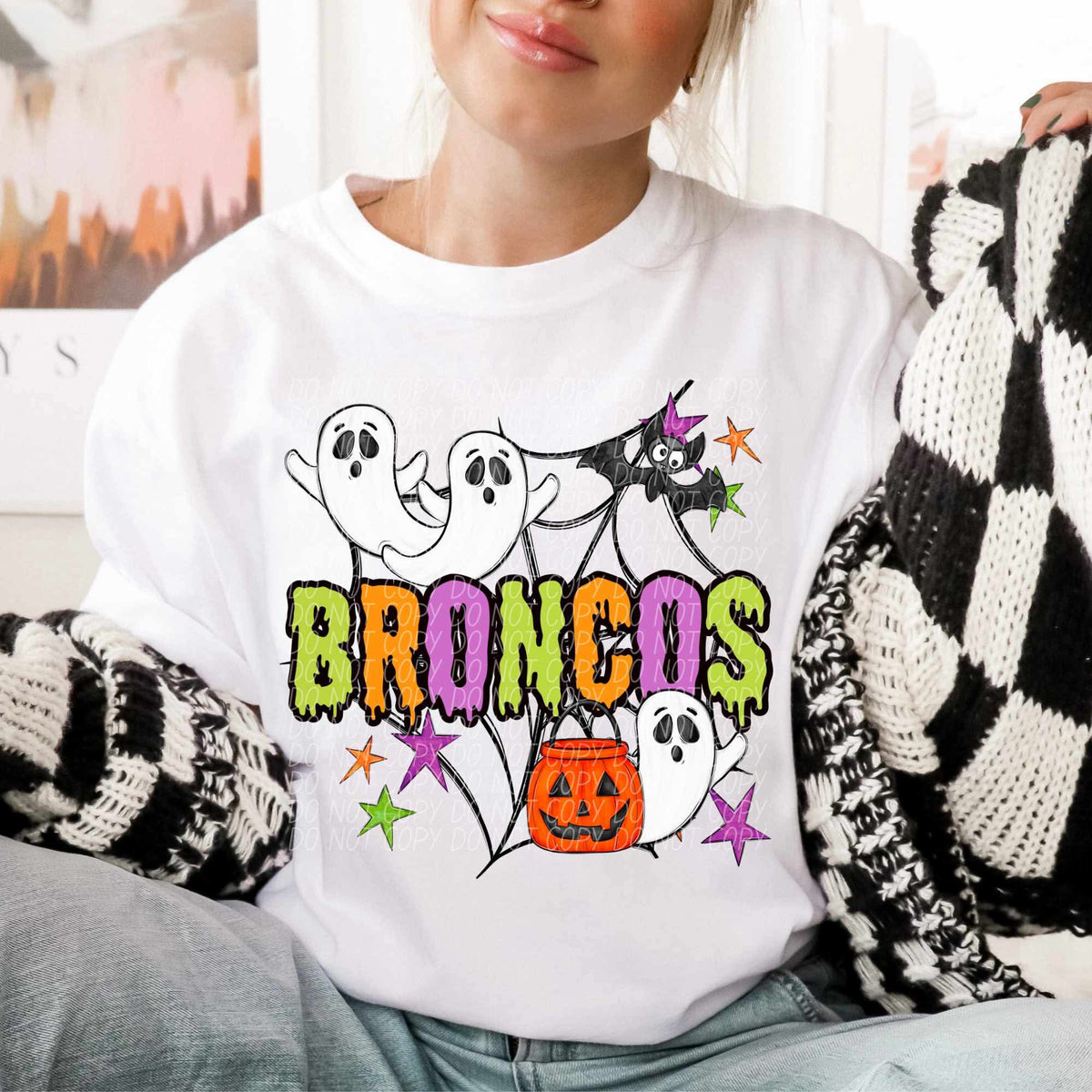Broncos Halloween (City) DTF transfer