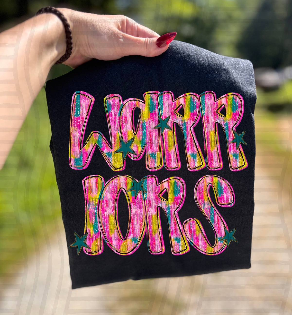 Warriors Pink Brushstroke (Caplinger) DTF Transfers