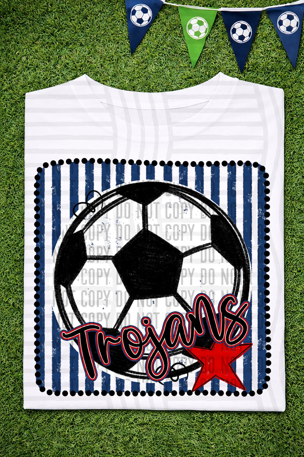 Trojans RWB Framed (Caplinger) DTF transfer