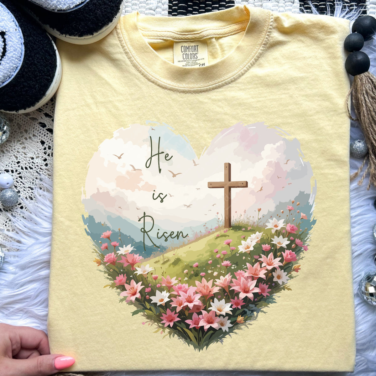 He is Risen heart DTF Transfer