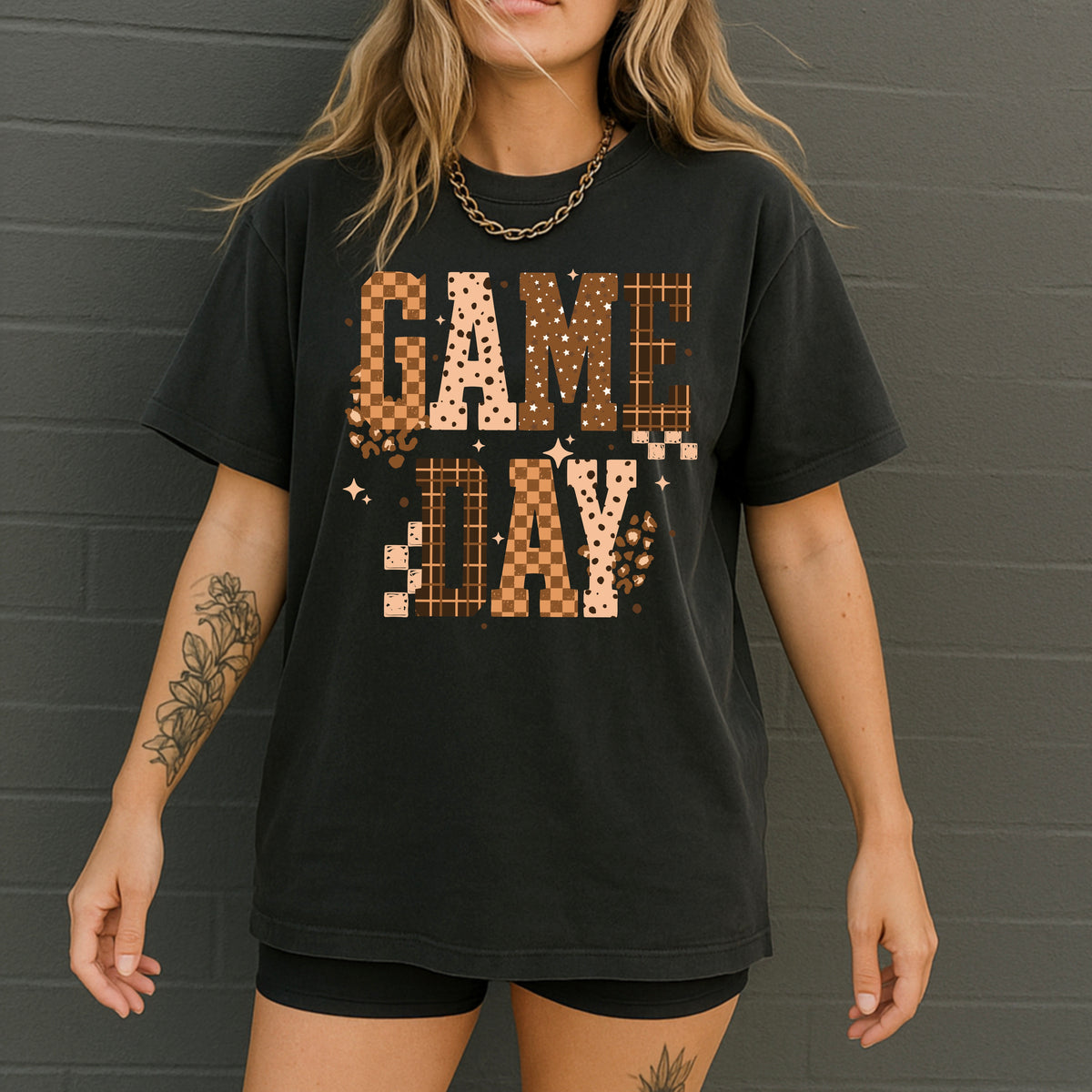 Game day patterns (light accents) (CSC) DTF Transfer