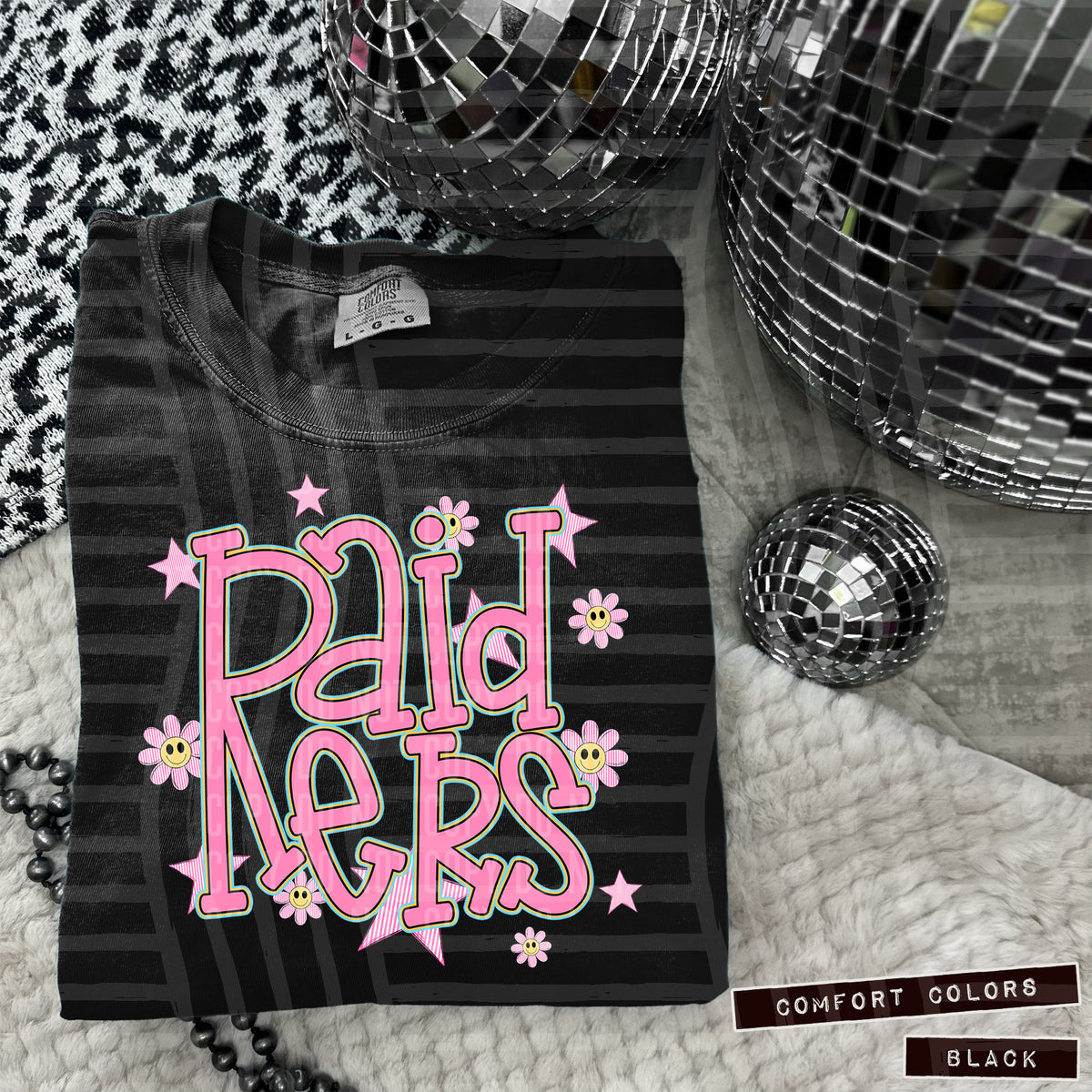 Raiders Pink Flowers And Stars 108011 DTF transfer