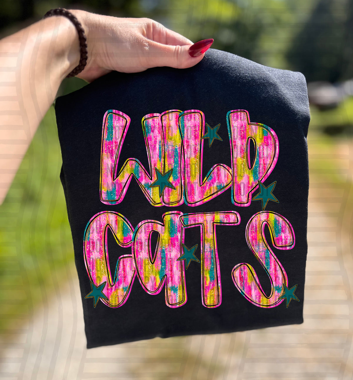 Wildcats Pink Brushstroke (Caplinger) DTF Transfers