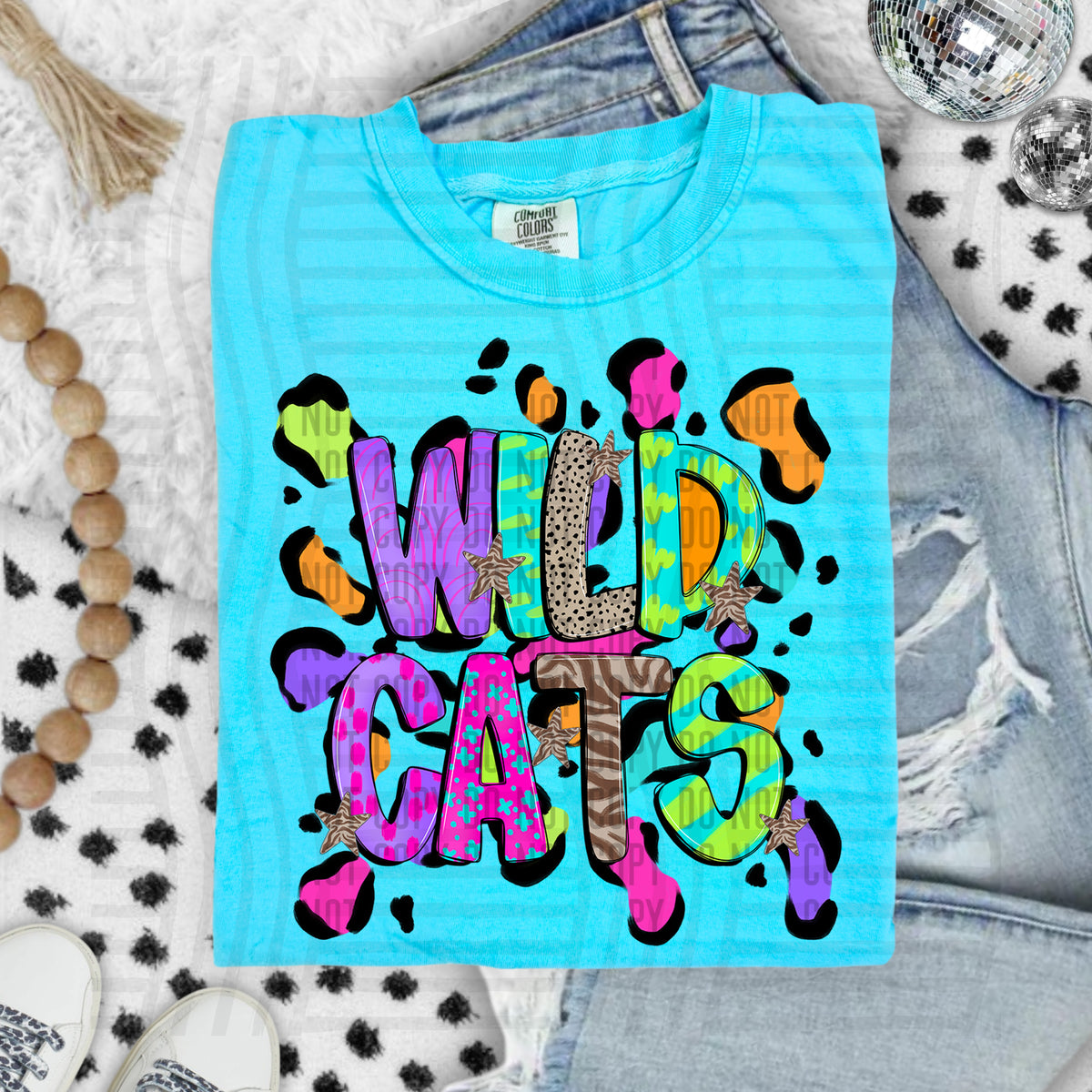 Wildcats Funky Mix Up Leopard Mascot (Caplinger) DTF transfer