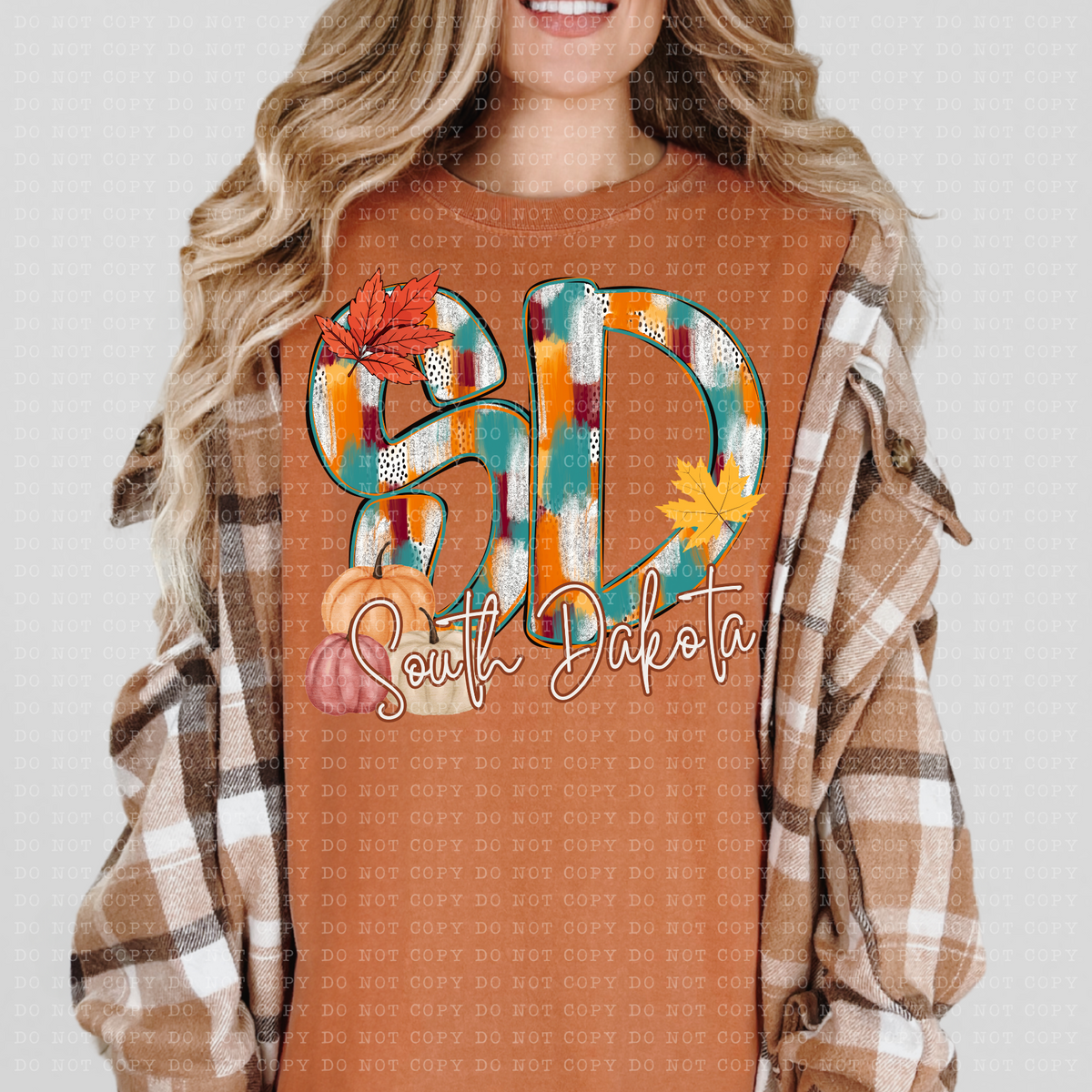 SD South Dakota Fall Watercolor 59811 DTF Transfer