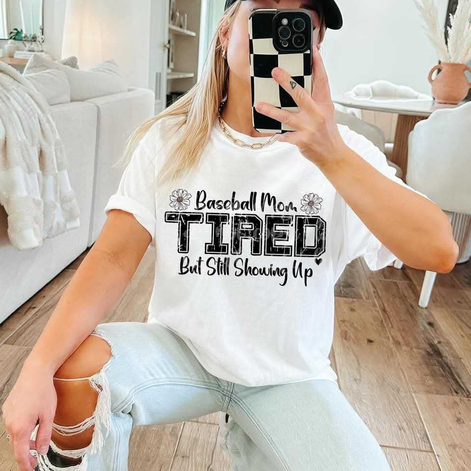 Baseball mom tired but still showing up (VIRGO) 82271 DTF transfer