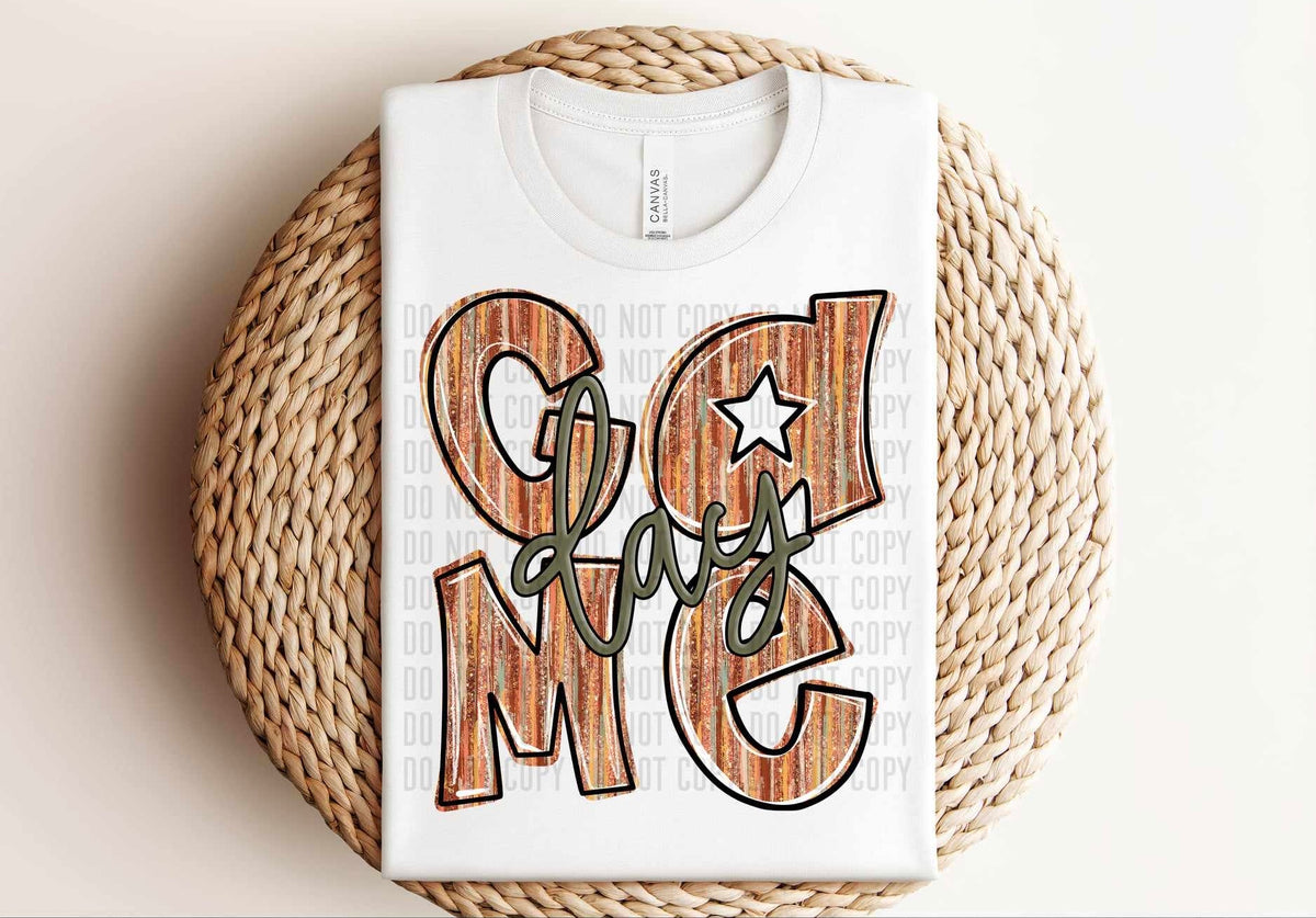 Game day glitter brushstrokes (Caplinger) 55734 DTF transfer