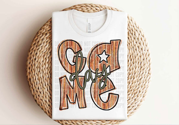 Game day glitter brushstrokes (Caplinger) 55734 DTF transfer