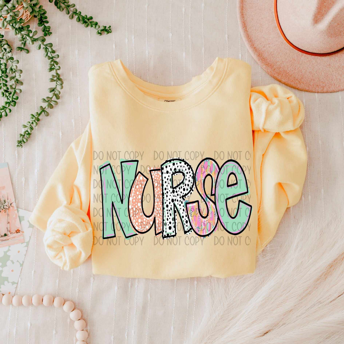 Nurse peach and green (SWD) 55422 DTF transfer