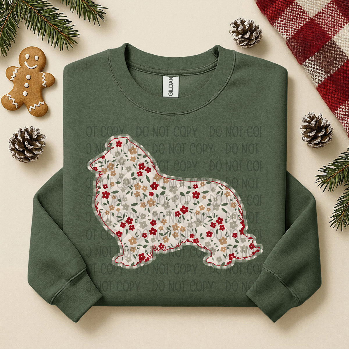 Sheltie Floral (SWD) DTF TRANSFER