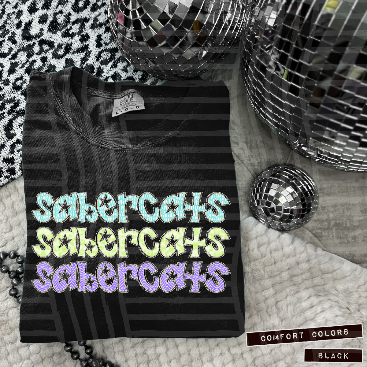 Sabercats Pastel Star Stacked (Caplinger) 101674 DTF transfer