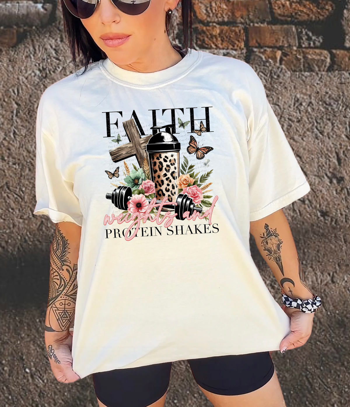 Faith Weights And Protein Shakes 49424 DTF TRANSFER