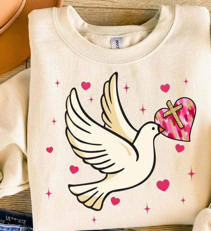 Valentine dove 75864 DTF transfer