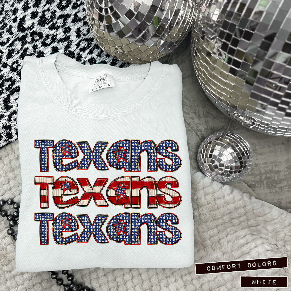 Texans RWB stacked (Caplinger) DTF transfer