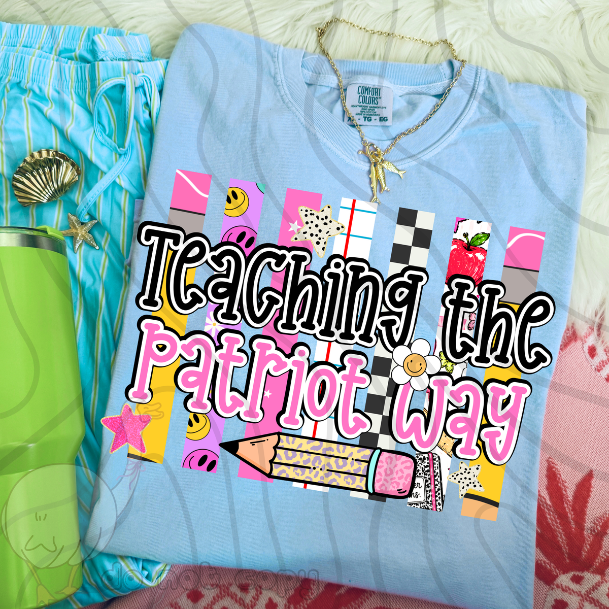 Teaching the patriot way school stripes (DKD) DTF Transfer