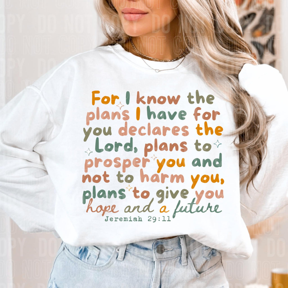 Jeremiah 29:11 SBB DTF transfer