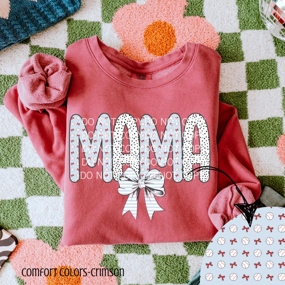 Mama baseball letters (CSG) 90206 DTF transfer