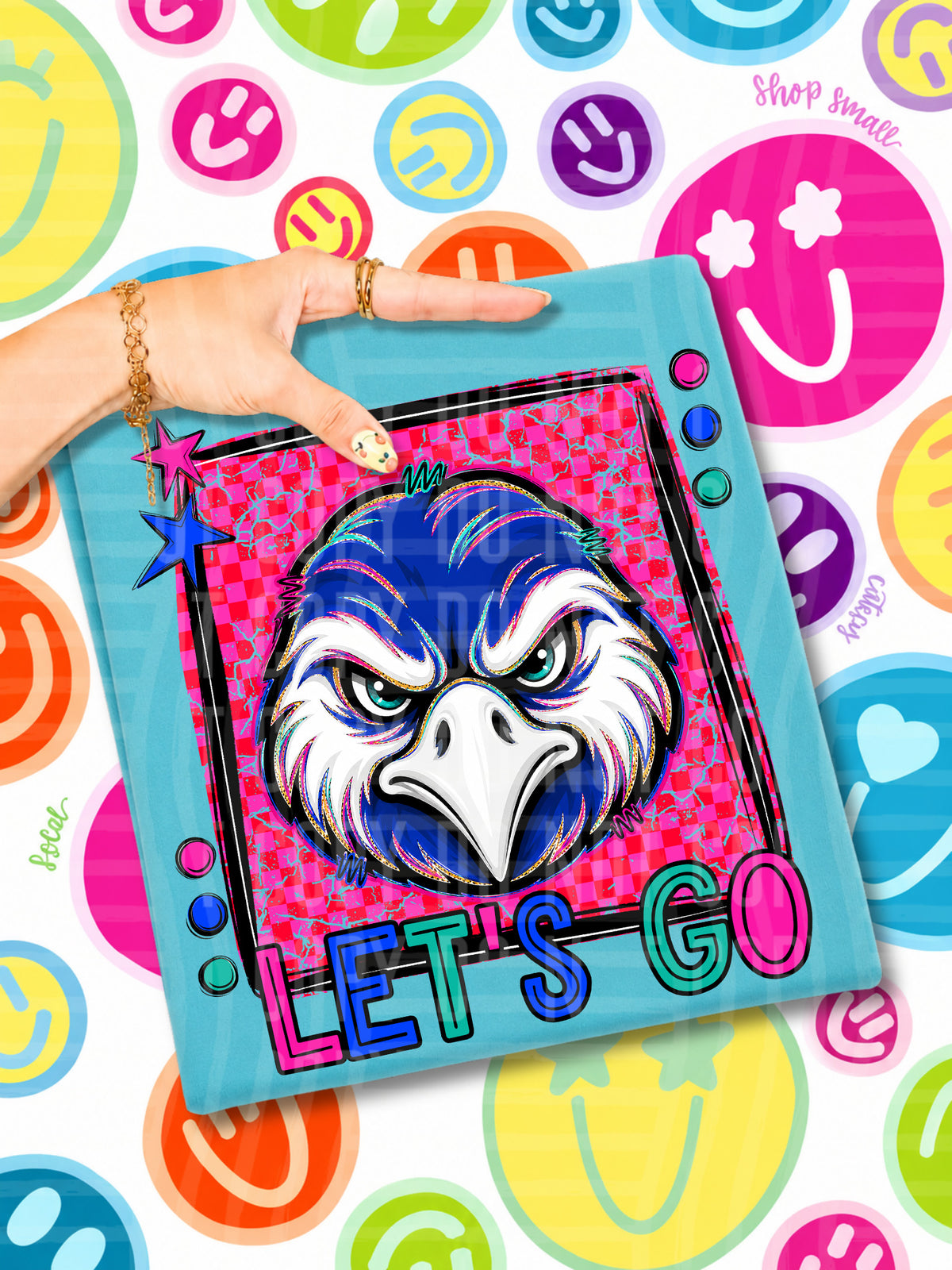 Lets go seahawks candy mascots (Caplinger) DTF transfer