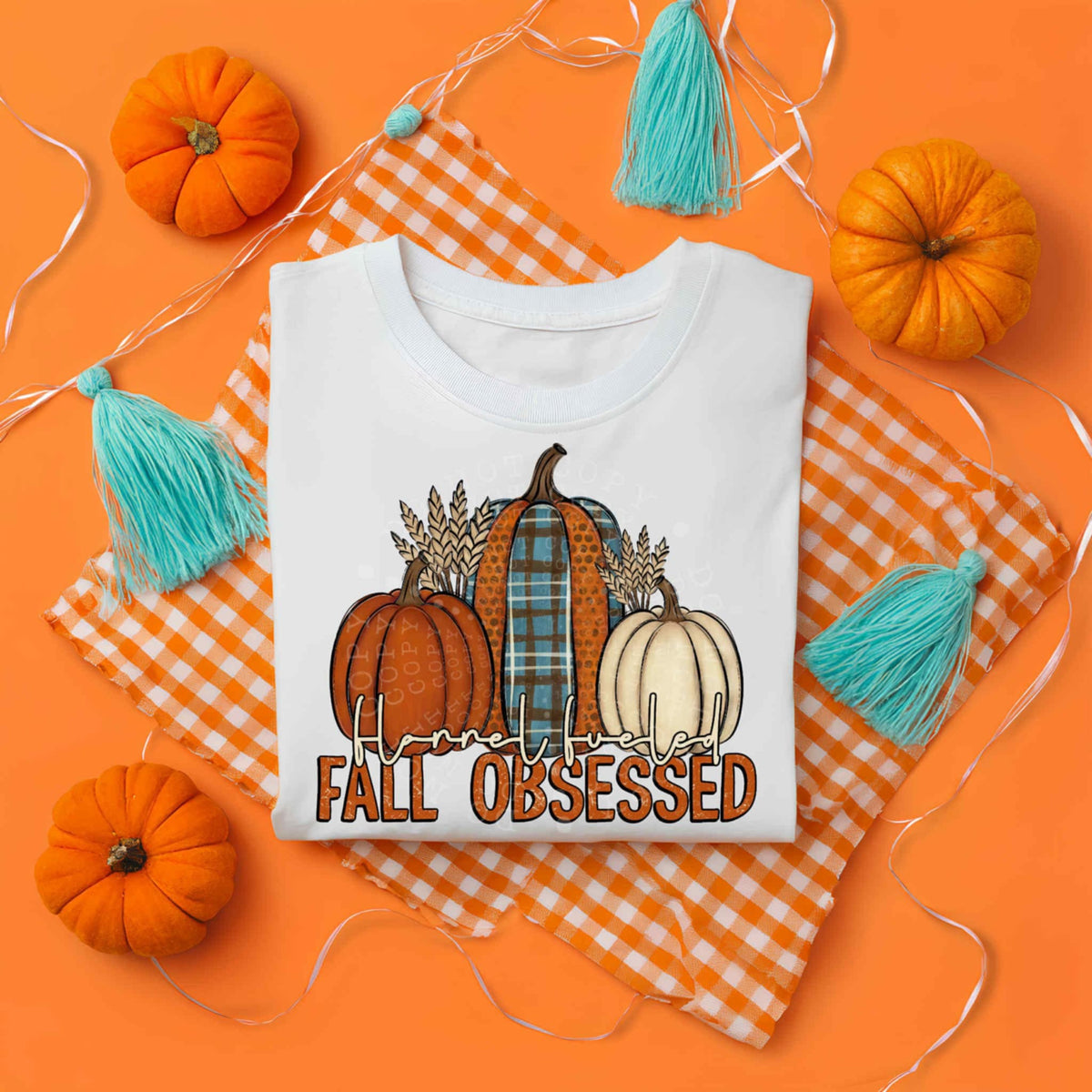 Flannel fueled fall obsessed 107902 DTF transfer
