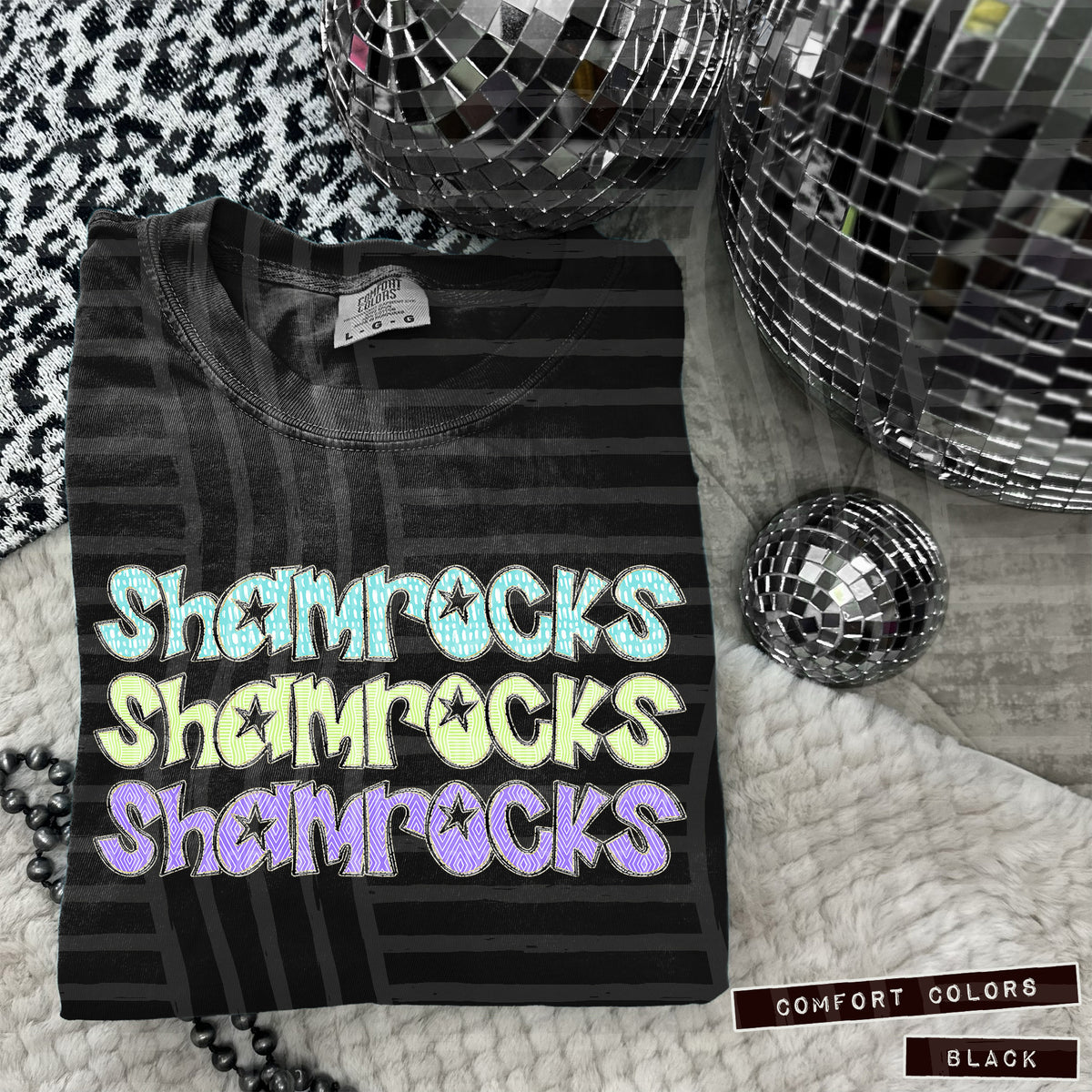 Shamrocks Pastel Star Stacked (Caplinger) 101677 DTF transfer