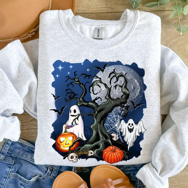 Halloween Tree and Ghosts-38423-DTF transfer