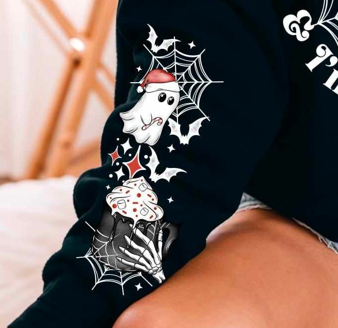 Christmas sleeve white webs (CSC) 55619 DTF transfer