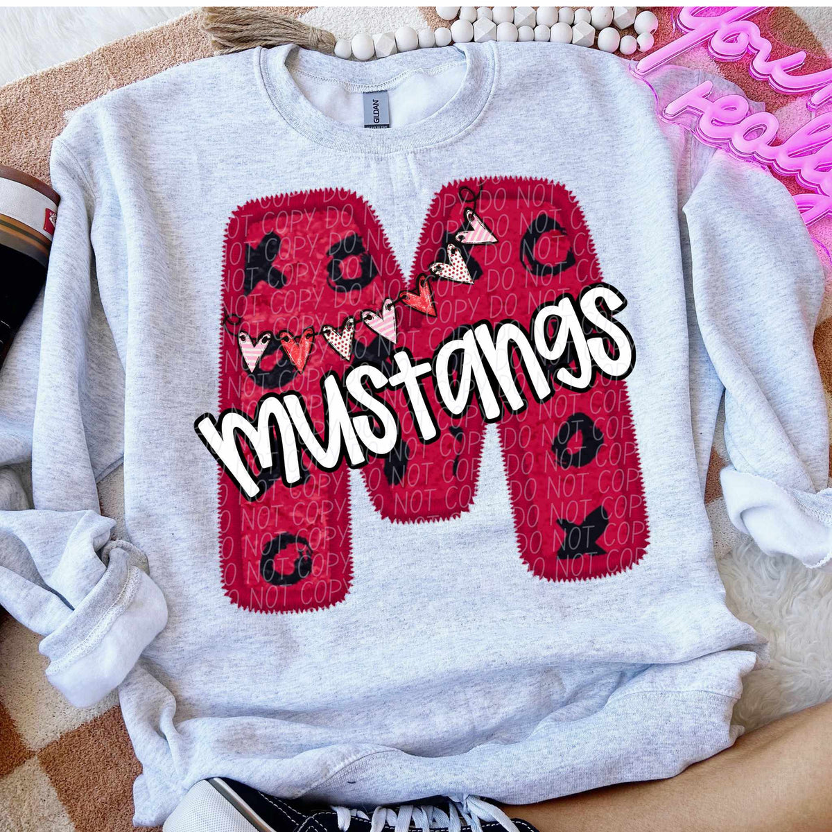 M mustangs valentine (CITY) 77989 DTF transfer