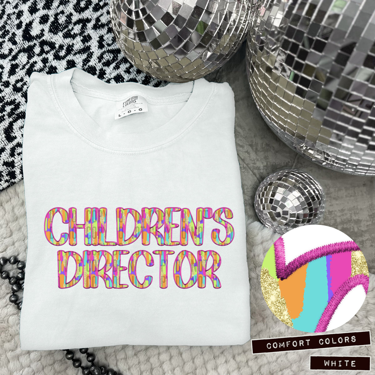Children's Director Juneberry Brushstrokes (Caplinger) DTF transfer