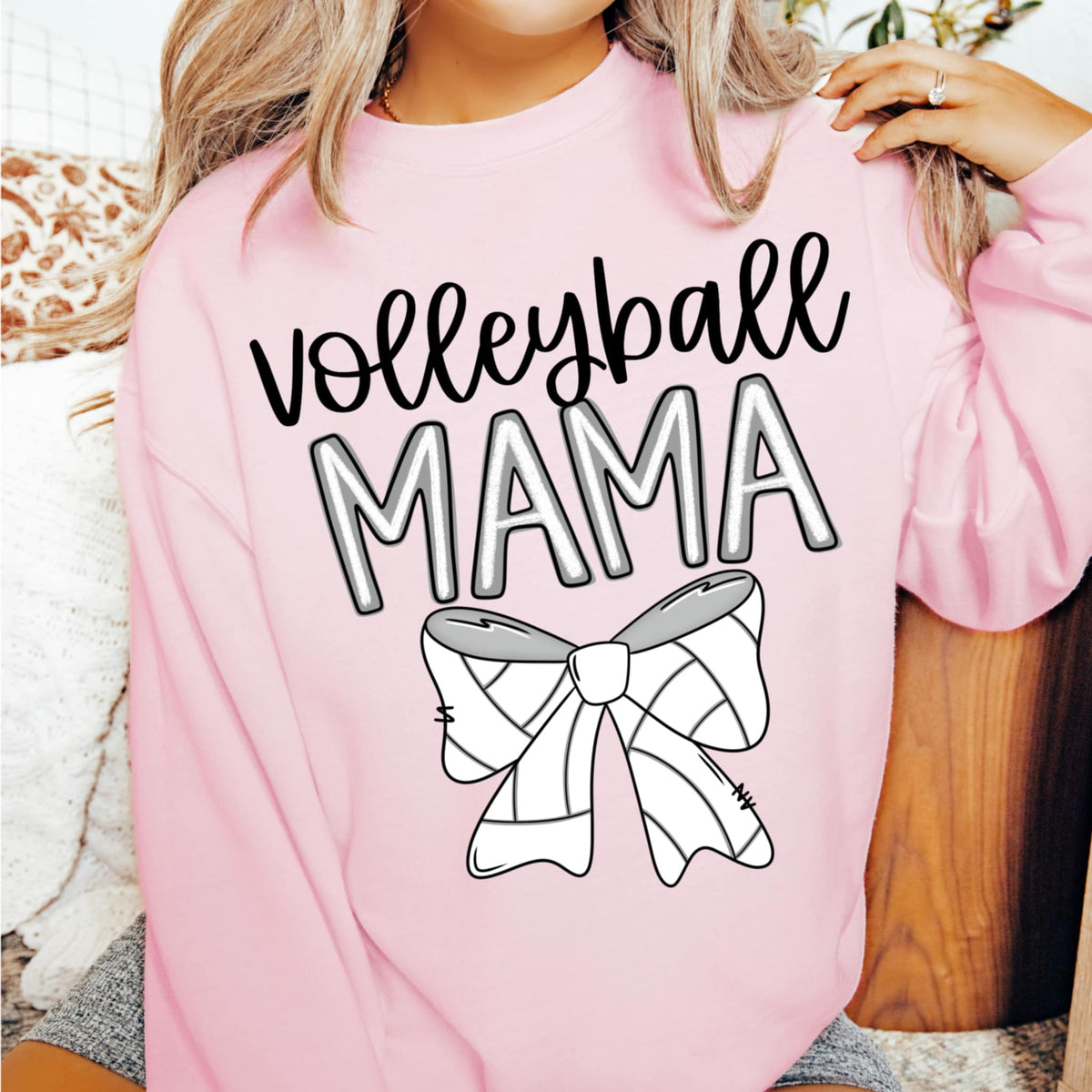 Volleyball mama bow (CMD) 92205 DTF transfer