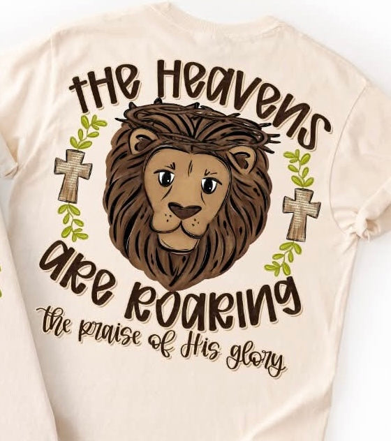 The heavens are roaring lion (S&G) DTF Transfer