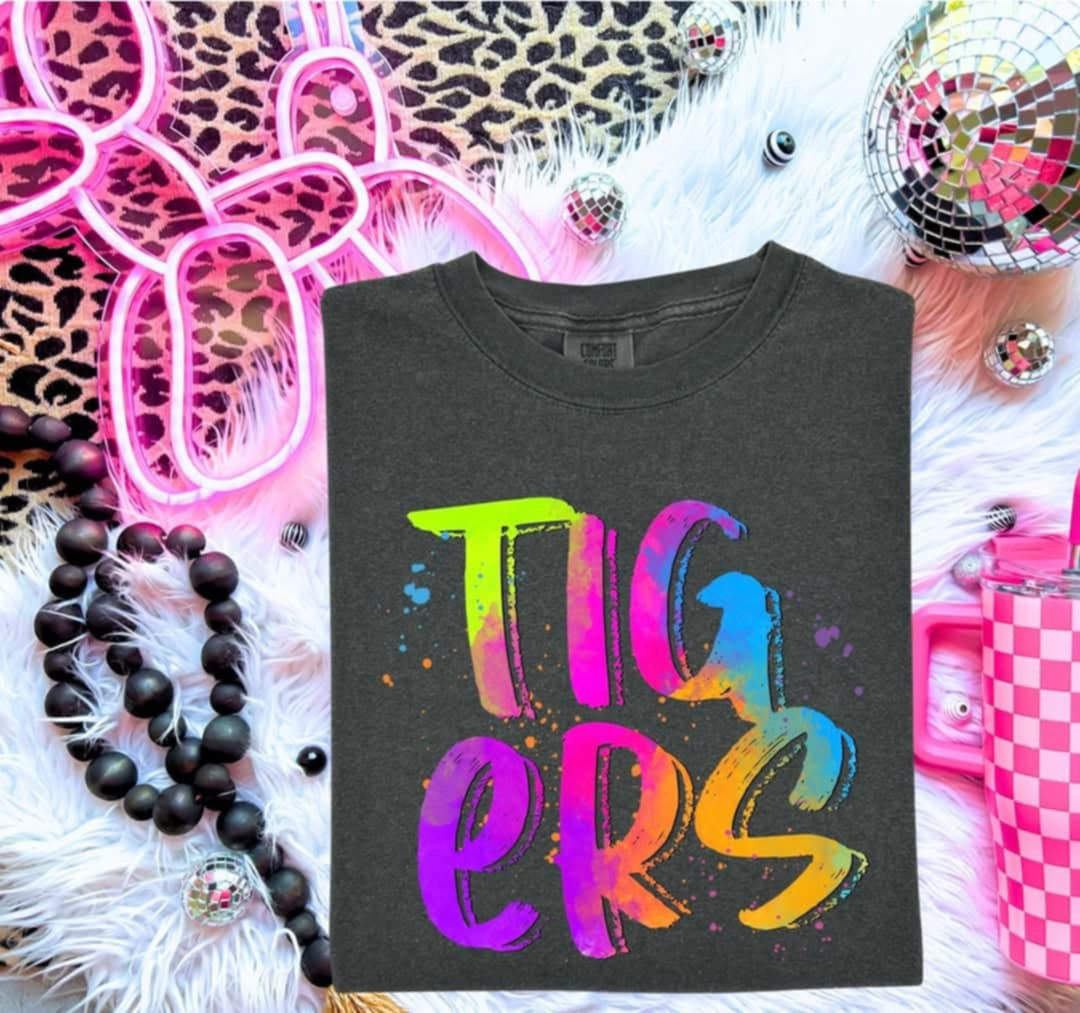 Tigers Neon Splatter (S&G) 100026 DTF transfer