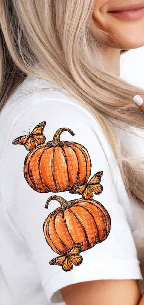 Pumpkin and buttery sleeve (CSTAGE) 52693 DTF transfer