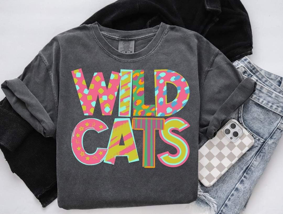 Wildcats patterned font (S&G) 60368 DTF transfer