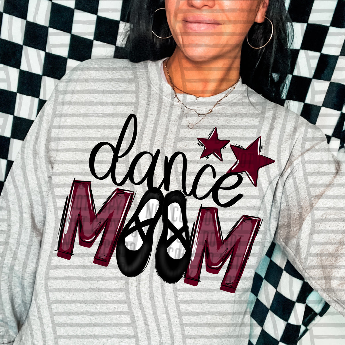dance mom maroon stars (Caplinger) DTF transfer