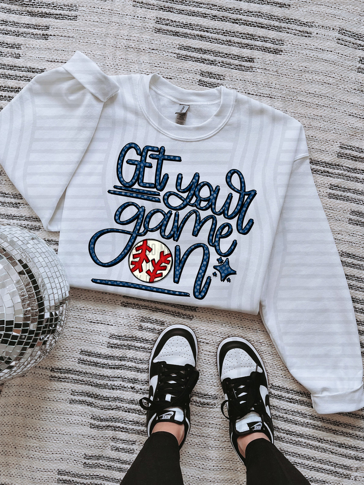 navy get your game day on baseball twinkle stars (caplinger) DTF Transfer