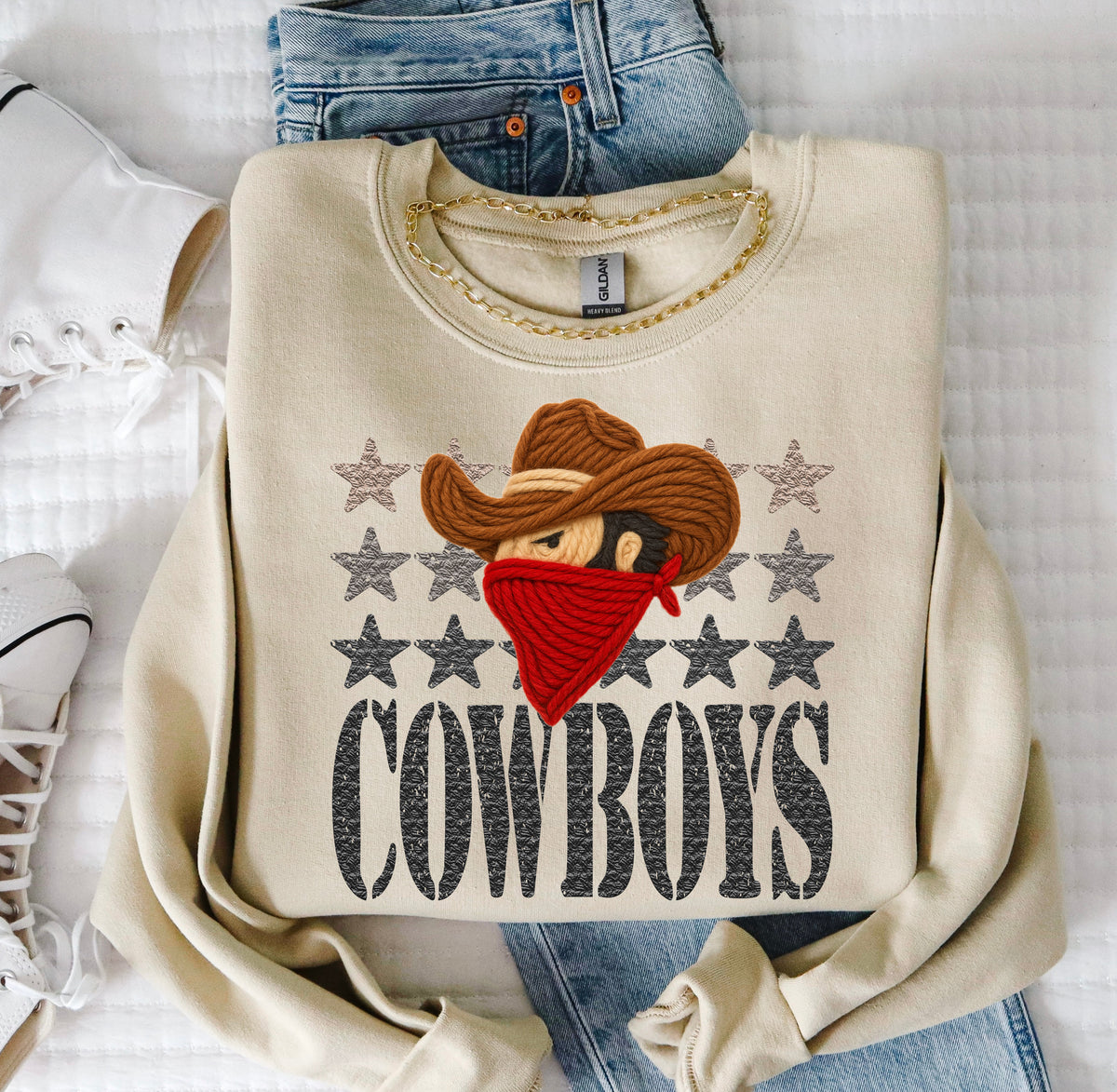 Cowboys Yarn Mascot (S&G) DTF transfer