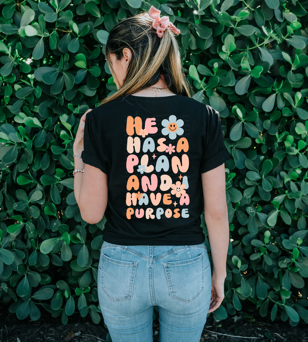 He has a plan and i have a purpose BACK 28962 DTF Transfer