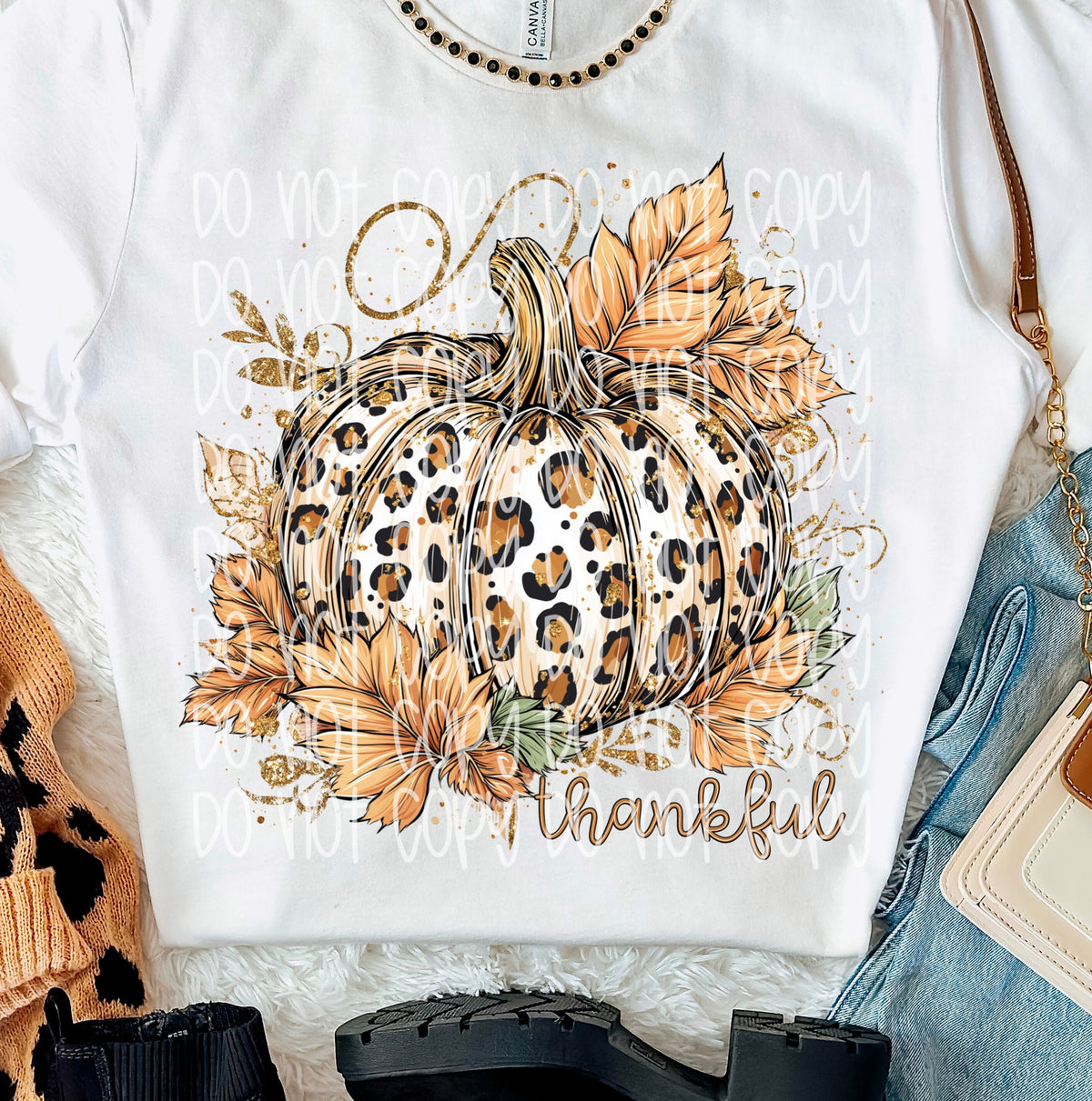 Thankful leopard pumpkin (SSD) 109373 DTF transfer