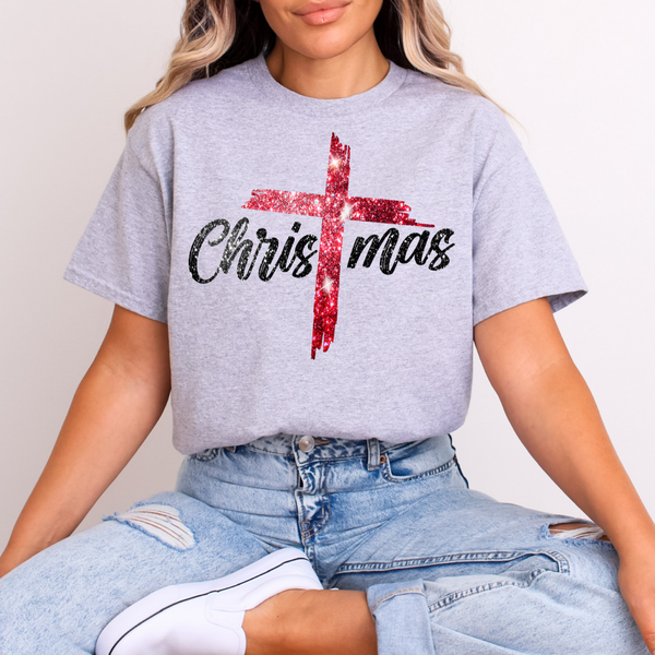 Christmas Cross (Black) 68313 DTF Transfer