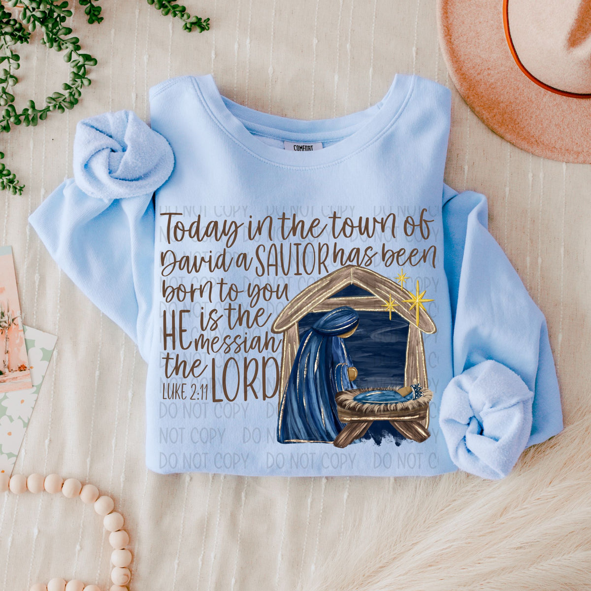 Today In the town of David a savior has been born (SW) 62506 DTF transfer