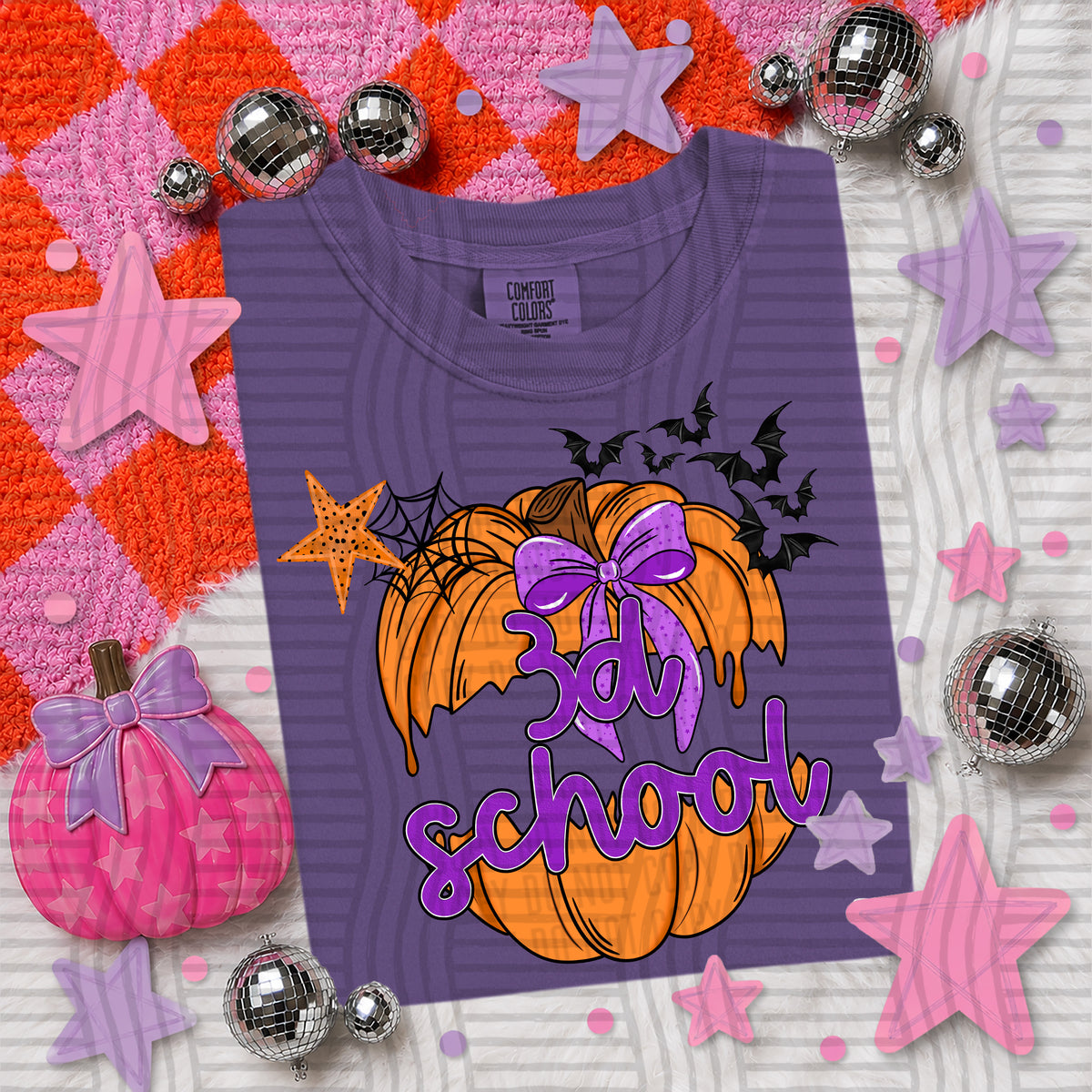 3d school pumpkin pop (Caplinger) DTF transfer