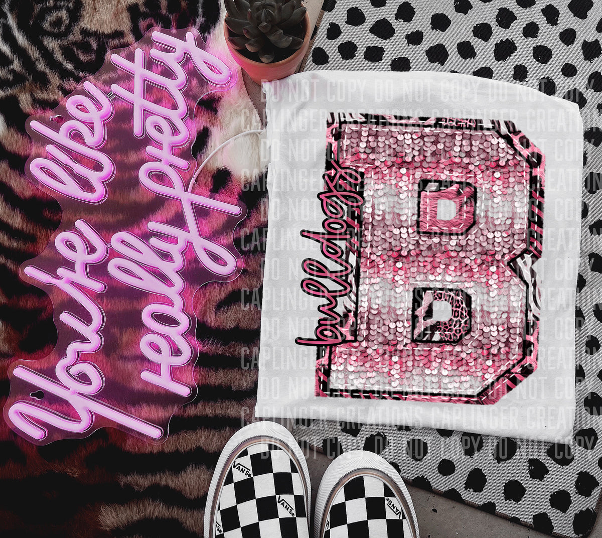 Bulldogs wild and pink (Caplinger) DTF transfer