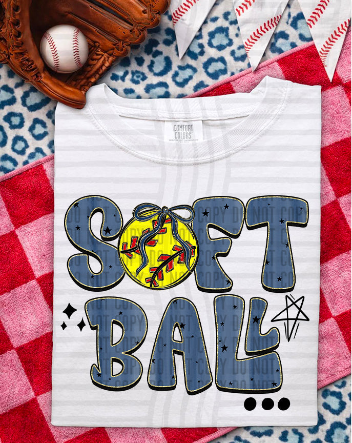 Softball Navy (Caplinger) DTF Transfer