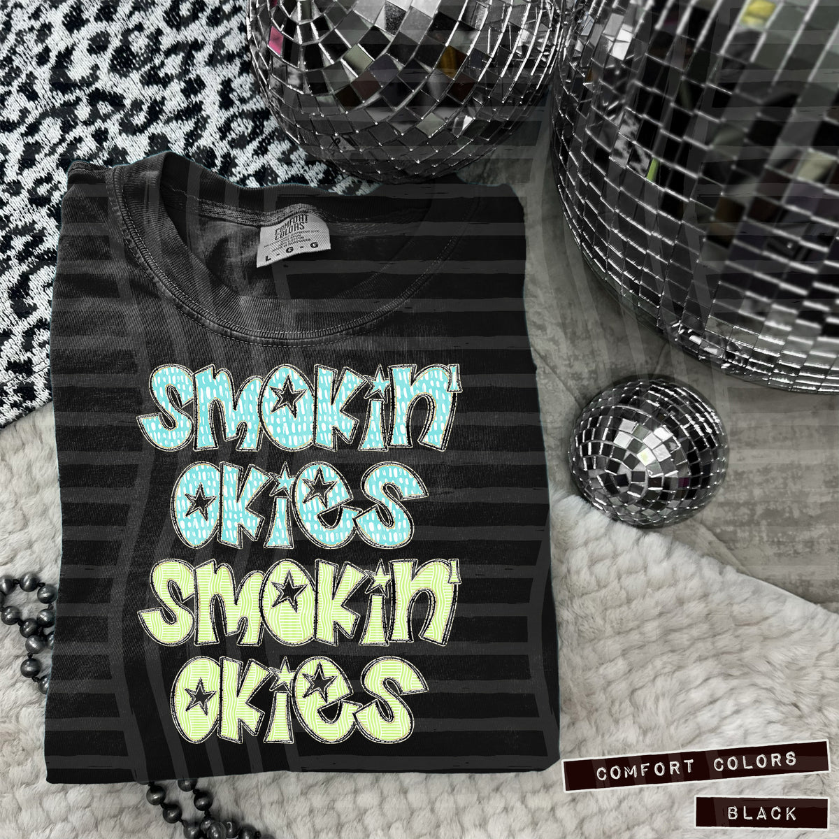 Smokin' Okies Pastel Star Stacked (Caplinger) 101678 DTF transfer