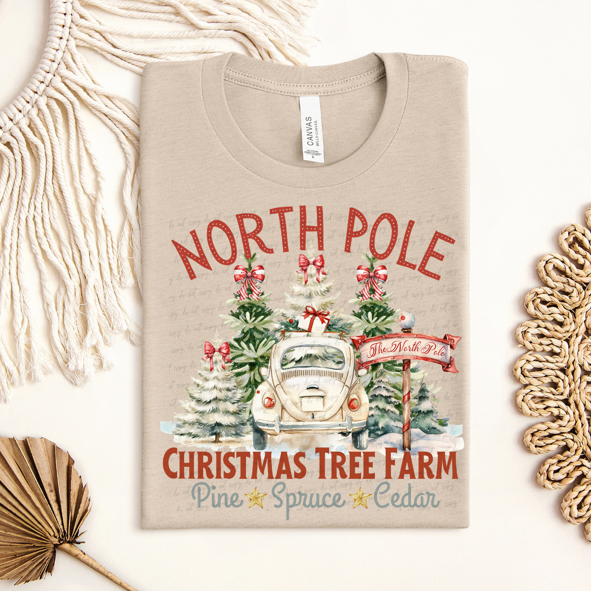 North Pole Christmas Tree Farm 68023 DTF Transfer