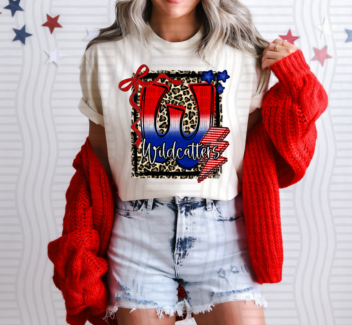 Wildcatters Star-Spangled Sass Mascots (Caplinger) DTF transfer